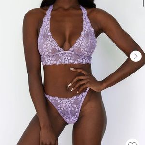 Lounge Lace Triangle Bralette